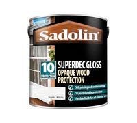 Superdec Gloss Opaque Wood Protection - Super White - 2.5L - Super White - Sadolin