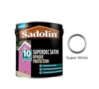 Sadolin Superdec Satin Opaque Wood Protection - Super White - 2.5L