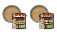 Sadolin Wet Wood Decking Stain Light Oak 2.5L Pack Of 2