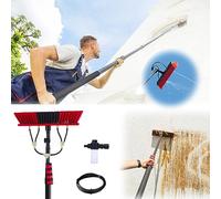 SADOMAIN Washing Kit, Water-fed Brush W/Soap Dispenser, 3.6-6M Window Cleaning Pole, Water Fed Telescopic Brush,Window Cleaner Equipment,Extendable Solar Panel Washing Equipmen (35cm Brush Head,6M)