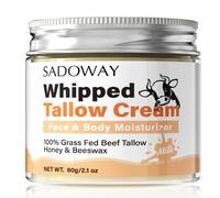 SADOWAY Beef Sebo for Skin: Handmade Beef Salt for the Face - Organic Beef Balm and Honey with Moisturising Willow for the Face, Soft and Silky, for Dry Skin