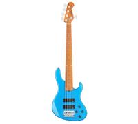 Sadowsky MetroExpress 24-5 Modern Roasted Maple Solid Ocean Blue Metallic High Polish 5-string bass guitar with gig bag