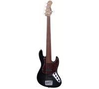 Sadowsky MetroExpress Vintage J/J Bass Morado Solid Black 5-String Fretless Electric Bass Guitar