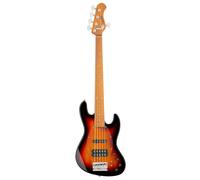 Sadowsky MetroExpress Vintage M/J Bass Roasted Maple Tobacco Sunburst Transparent High Polish 5-string bass guitar with gig bag
