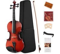 SADPRKR 1/4 Violin Set for Beginners, Fiddle Quarter Size with Hard Case, Rosin, Shoulder Rest, Bow, and Extra Strings