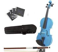 SADPRKR 13-Inch Blue Solid Wood Viola with Case, Bow, Rosin, Bridge and Strings