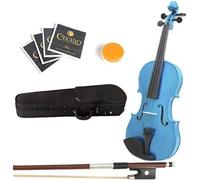 SADPRKR 16-Inch Blue Solid Wood Viola with Case, Bow, Rosin, Bridge and Strings