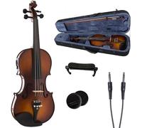 SADPRKR 3/4 Ebony Vintage Clear Lacquer Original Sound/Electric Violin (Full Size)