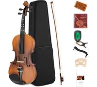 SADPRKR 3/4 Violin Set Fiddle EVA-3 Matte fo Beginners with Hard Case, Rosin, Shoulder Rest, Bow, and Extra Strings
