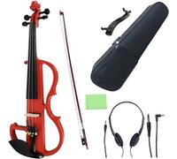 SADPRKR 4/4 Electric Silent Violin Case Bow Rosin Headphone Connecting Line