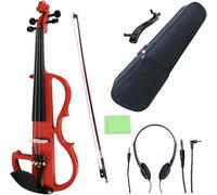 SADPRKR 4/4 Electric Silent Violin Case Bow Rosin Headphone Connecting Line