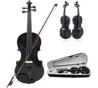 SADPRKR 4/4 Full Size Acoustic Violin For Beginners Colored Solid Wood Violin With Carrying Case Stringed Instrument 4/4-dark blue