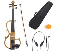 SADPRKR 4/4 Left hand solid wood yellow maple metal electric violin with ebony accessories