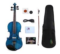 SADPRKR Black electric violin 3/4 spruce top maple ebony parts professional ev1