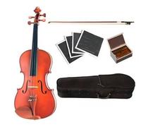 SADPRKR CVA-400 Satin Antique Solid Wood Viola with Case, Bow, Rosin, Bridge and Strings