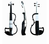 SADPRKR Electric Violin, 4/4 Full Size Silent Electric Violin Kit for Beginners Adults Solid Wood Electric Fiddle Starter Set