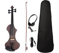 SADPRKR Electric Violin 4/4 Full Size Solid Wood Silent Violin Set with Carrying Case and Audio Cable Adults Violins
