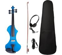 SADPRKR Electric Violin 4/4 Full Size Solid Wood Silent Violin Set with Carrying Case and Audio Cable Adults Violins