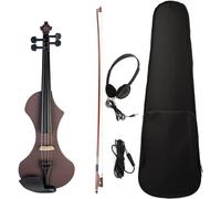 SADPRKR Electric Violin 4/4 Full Size Solid Wood Silent Violin Set with Carrying Case and Audio Cable Adults Violins