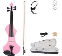 SADPRKR Electric Violin 4/4 Full Size Solid Wood Silent Violin Set with Carrying Case and Audio Cable Adults Violins