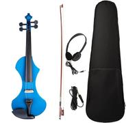 SADPRKR Electric Violin 4/4 Full Size Solid Wood Silent Violin Set with Carrying Case and Audio Cable Adults Violins