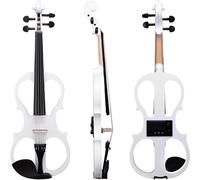 SADPRKR Electric Violin, Silent 4/4 Full Size Violin, Metallic Violin for Students, Beginners, Adult with Earphone, Case, Rosin, Black