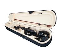 SADPRKR Full Size Electric Silent Violin with Carrying Case Rosin Bow Headphone, Black