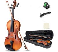 SADPRKR Full size violin set, spruce original sound violin beginner set, adult, student, children, and youth hard set, shoulder brace, bow, string,