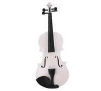 SADPRKR Full wood polished violin for beginners, adults and children, black, white, glossy violin