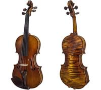 SADPRKR Handmade Violin Solid Wood Tiger Pattern Dark Brown Violin