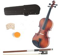 SADPRKR MA350 Satin Antique Solid Wood Viola with Case, Bow, Rosin, Bridge and Strings
