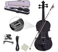SADPRKR Original acoustic electric violin, violin with EQ preamplifier and ebony accessories, shoulder rest, tuner, rosin, additional strings and cleaning
