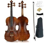 SADPRKR Original Sound Violin Complete Set of Advanced Solid Wood Violin Beginner/Professional Student Violin Set String, Shoulder Brace, Luo Qin, Bridge