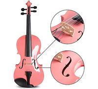 SADPRKR Pink Color Basswood Adult Children 1/2 Violin And Bow Handcraft Violino Musical Instruments