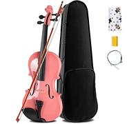 SADPRKR Pink Color Basswood Adult Children 3/4 Violin And Bow Handcraft Violino Musical Instruments