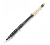 SADPRKR Portable retractable fly rod, carbon wood handle fly fishing rod, retractable lure fishing rod
