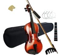 SADPRKR Solid Wood Violin Designed for Beginners/Students with Hard Case Bow Rosin