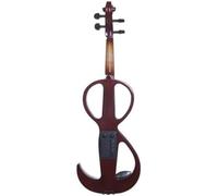 SADPRKR Style 3 Silent Electric Wood Violin with Ebony Fittings in Metallic red, Size 4/4 (