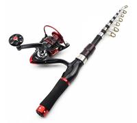 SADPRKR Ultra short and ultra light small sea pole carbon shrink path sub straight handle combination fishing gear set pocket pole