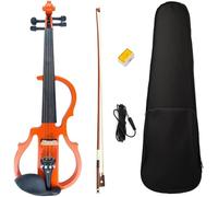 SADPRKR Violin for Adult 4/4 Electric Violin Set In Yellow Color W/Ebony Fittings Tailpiece W/Tuning Pegs Fingerboard Chin Rest