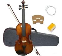 SADPRKR Violin Outfit,Solid Wood Fiddle for Adults Beginners Students Kids Case and Accessories Included - Solid Maple Wood and Ebony Fittings