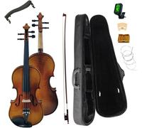 SADPRKR Violin set 4/4 full size, 3/4 size solid wood and ebony accessories