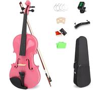 SADPRKR Violin Set Adult Violin Beginner Set, Shoulder Brace, Luo Qin, Bow, Tuner, Additional Bridge String