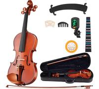 SADPRKR violin set, violin 4/4 full size childrens violin set, adult hard set, bow, bridge, rosin, shoulder rest, fingerboard sticker, mixing table,