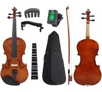 SADPRKR Violin Solid Wood Acoustic Natural Color Violin Fiddle Case Bow Accessories Beginners Musical Instrument Gift
