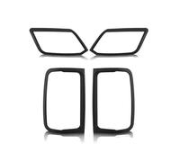 SADQRG Car Rear Light Cover Trims Headlight Tail Light Cover For VW For AMAROK V6 2009-2022 Car Exterior Accessories ABS Matte Black Front Rear Lamp Hoods Light Guard(ONE SET)