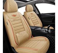 SADQRG Car Seat Covers Set 1set Leather Car Seat Cover For Toyota For Avensis T25 For Wish For Prado 120 150 For Corolla For Prius 20 For Land Cruiser 100 For Camry 40 50(Beige)