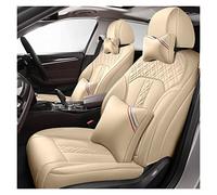 SADQRG Car Seat Covers Set Custom For Toyota For Corolla Leather Car Seat Cover For Prius For Prado For Land Cruiser For Rav4 For Crown For Camry For Highlander For Ch-r For Alphard(Beige,Luxury)