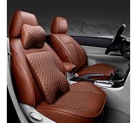 SADQRG Car Seat Covers Set Leather Car Seat Cover Special For Kia K2 K3 K4 K5 For Kia For Cerato For Sportage For Optima For Maxima For Carnival(Coffee,Have pillow)