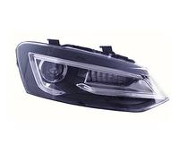 SADQRG For Vw For Polo 2011-2018 Led Headlights Drl Head Lamp Low Beam High Car Front Headlight Lens Covers(Right,Led in low beam)